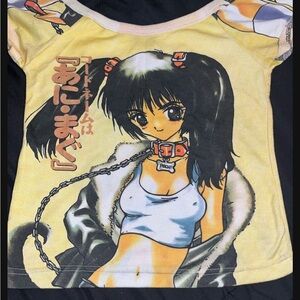 Anime Graphic Shirt - Yellow